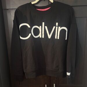 Calvin Klein Black Crewneck with White Logo
